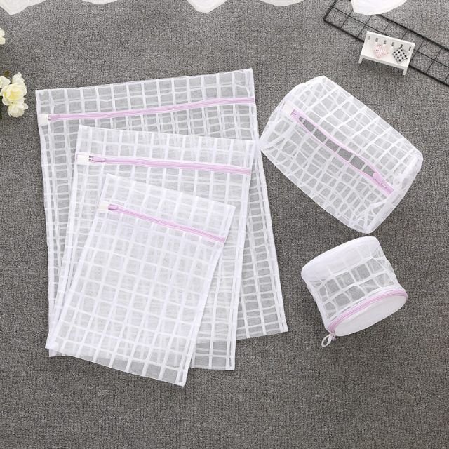 Green Fine Mesh Thickened Bra Laundry Bags